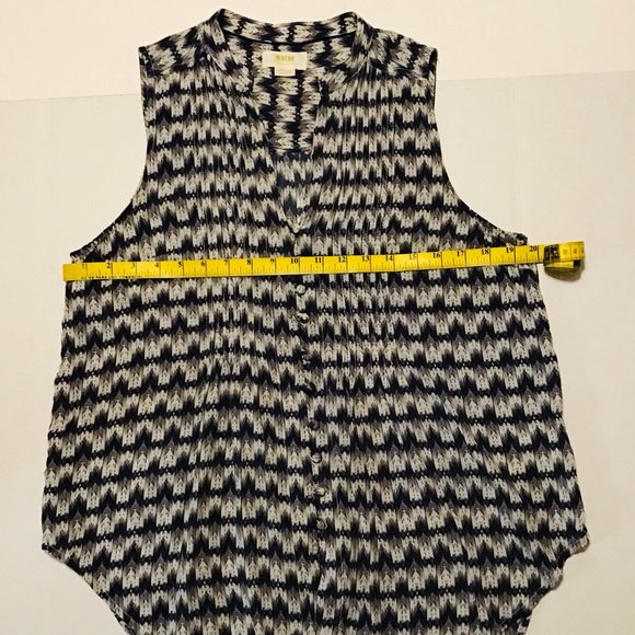 Maeve Anthropologie Pleated Blouse Sleeveless Multicolor - Picture 5 of 10